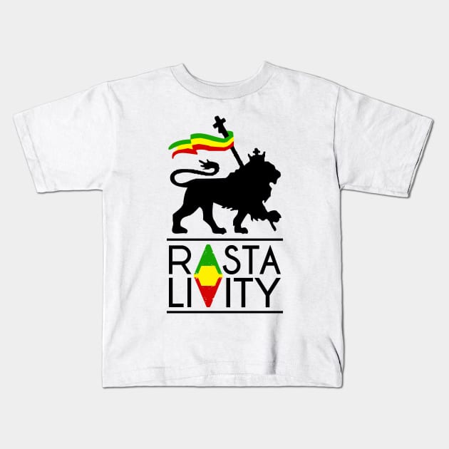 Rasta Livity Kids T-Shirt by LionTuff79